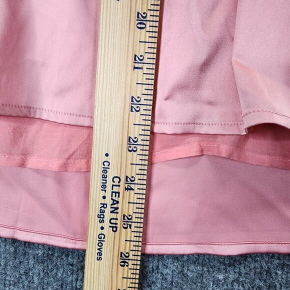 NEW Line & Dot REVOLVE Rampling Mini Babydoll Satin Pink Dress Cold Shoulder XS - Picture 13 of 15